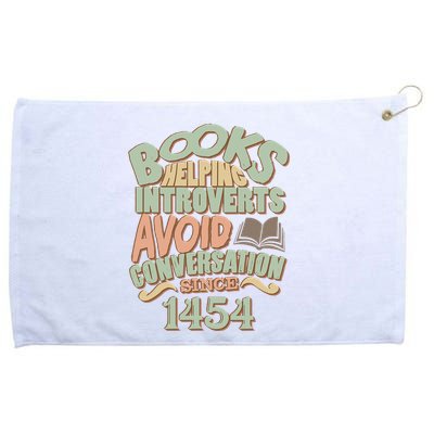 Books Helping Introverts Avoid Conversation 1454 Grommeted Golf Towel
