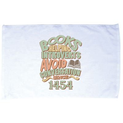 Books Helping Introverts Avoid Conversation 1454 Microfiber Hand Towel