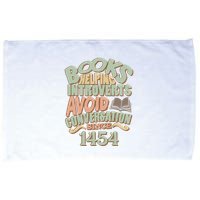 Books Helping Introverts Avoid Conversation 1454 Microfiber Hand Towel