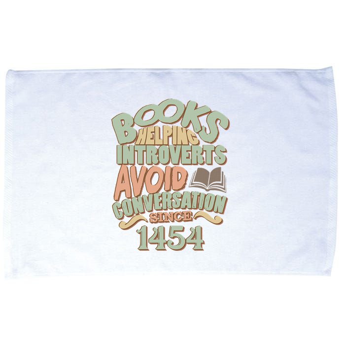 Books Helping Introverts Avoid Conversation 1454 Microfiber Hand Towel
