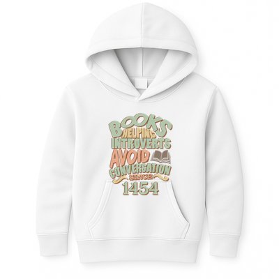 Books Helping Introverts Avoid Conversation 1454 Kids Hoodie