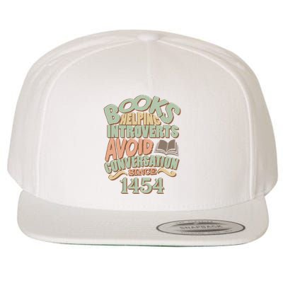 Books Helping Introverts Avoid Conversation 1454 Wool Snapback Cap