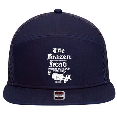 Brazen Head Irish Pub 7 Panel Mesh Trucker Snapback Hat