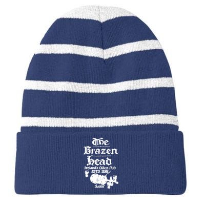 Brazen Head Irish Pub Striped Beanie with Solid Band