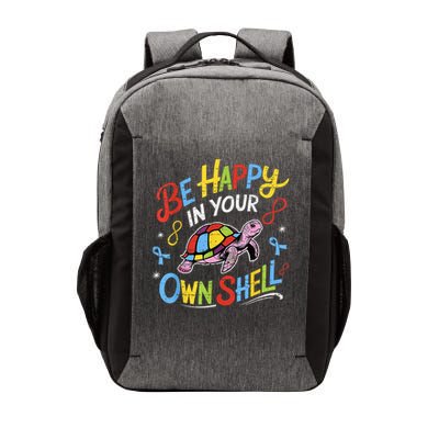 Be Happy In Your Own Shell Autism Awareness Turtle Autistic Vector Backpack