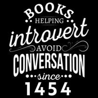 Books Helping Introvert Avoid Conversation Since 1454 Gift 7-Panel Snapback Hat