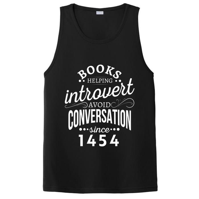 Books Helping Introvert Avoid Conversation Since 1454 Gift PosiCharge Competitor Tank