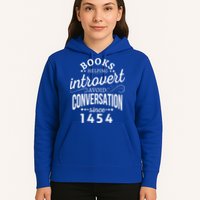 Books Helping Introvert Avoid Conversation Since 1454 Gift Hoodie