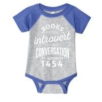 Books Helping Introvert Avoid Conversation Since 1454 Gift Infant Baby Jersey Bodysuit