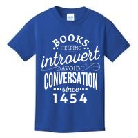 Books Helping Introvert Avoid Conversation Since 1454 Gift Kids T-Shirt