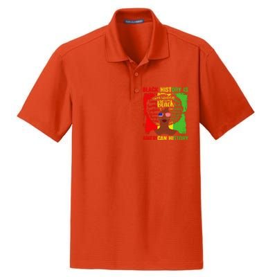 Black History Is American History Africa Afro Melanin Queen Gift Dry Zone Grid Polo