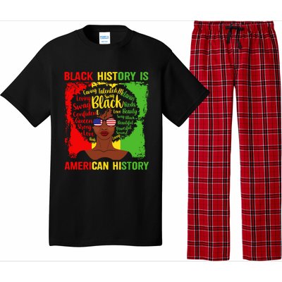 Black History Is American History Africa Afro Melanin Queen Gift Pajama Set