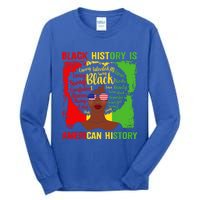 Black History Is American History Africa Afro Melanin Queen Gift Tall Long Sleeve T-Shirt