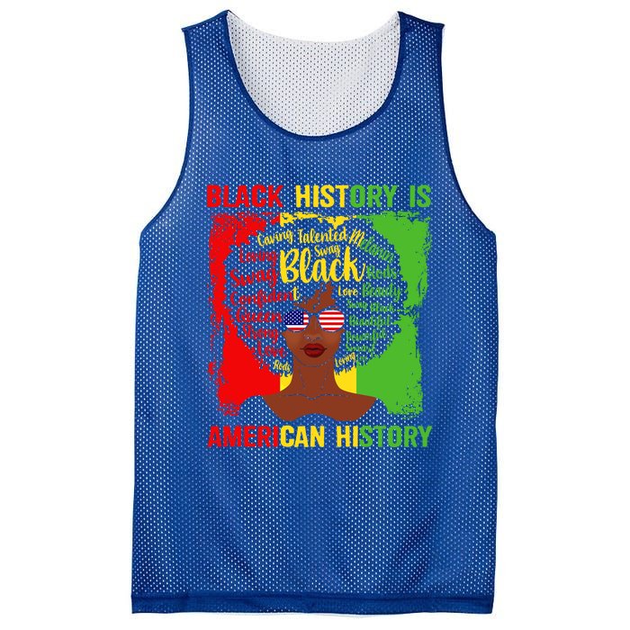 Black History Is American History Africa Afro Melanin Queen Gift Mesh Reversible Basketball Jersey Tank