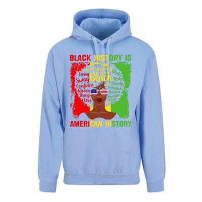 Black History Is American History Africa Afro Melanin Queen Gift Unisex Surf Hoodie