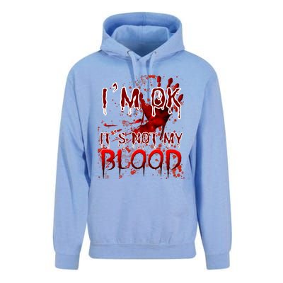 Bloody Halloween Im Fine It Is Not My Blood Unisex Surf Hoodie