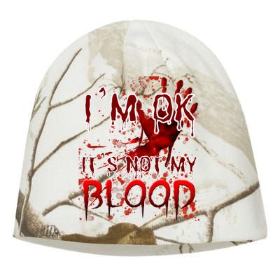 Bloody Halloween Im Fine It Is Not My Blood Kati - Camo Knit Beanie