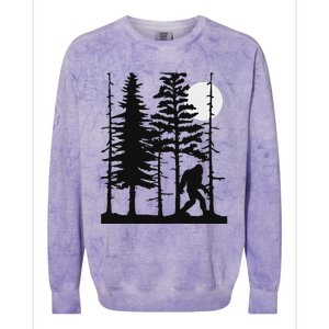 Bigfoot Hiding In Forest For Sasquatch Believers Colorblast Crewneck Sweatshirt