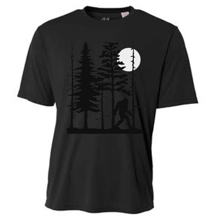 Bigfoot Hiding In Forest For Sasquatch Believers Cooling Performance Crew T-Shirt