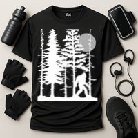 Bigfoot Hiding In Forest For Sasquatch Believers Performance Shirt