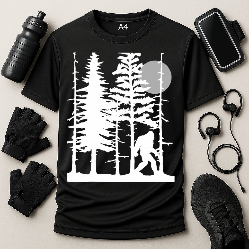 Bigfoot Hiding In Forest For Sasquatch Believers Performance Shirt