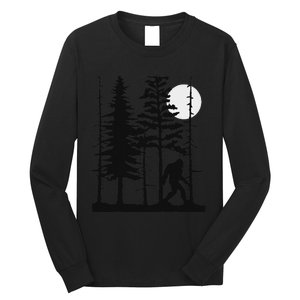 Bigfoot Hiding In Forest For Sasquatch Believers Long Sleeve Shirt