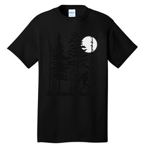 Bigfoot Hiding In Forest For Sasquatch Believers Tall T-Shirt