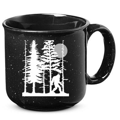 Bigfoot Hiding In Forest For Sasquatch Believers 15oz Campfire Ceramic Mug