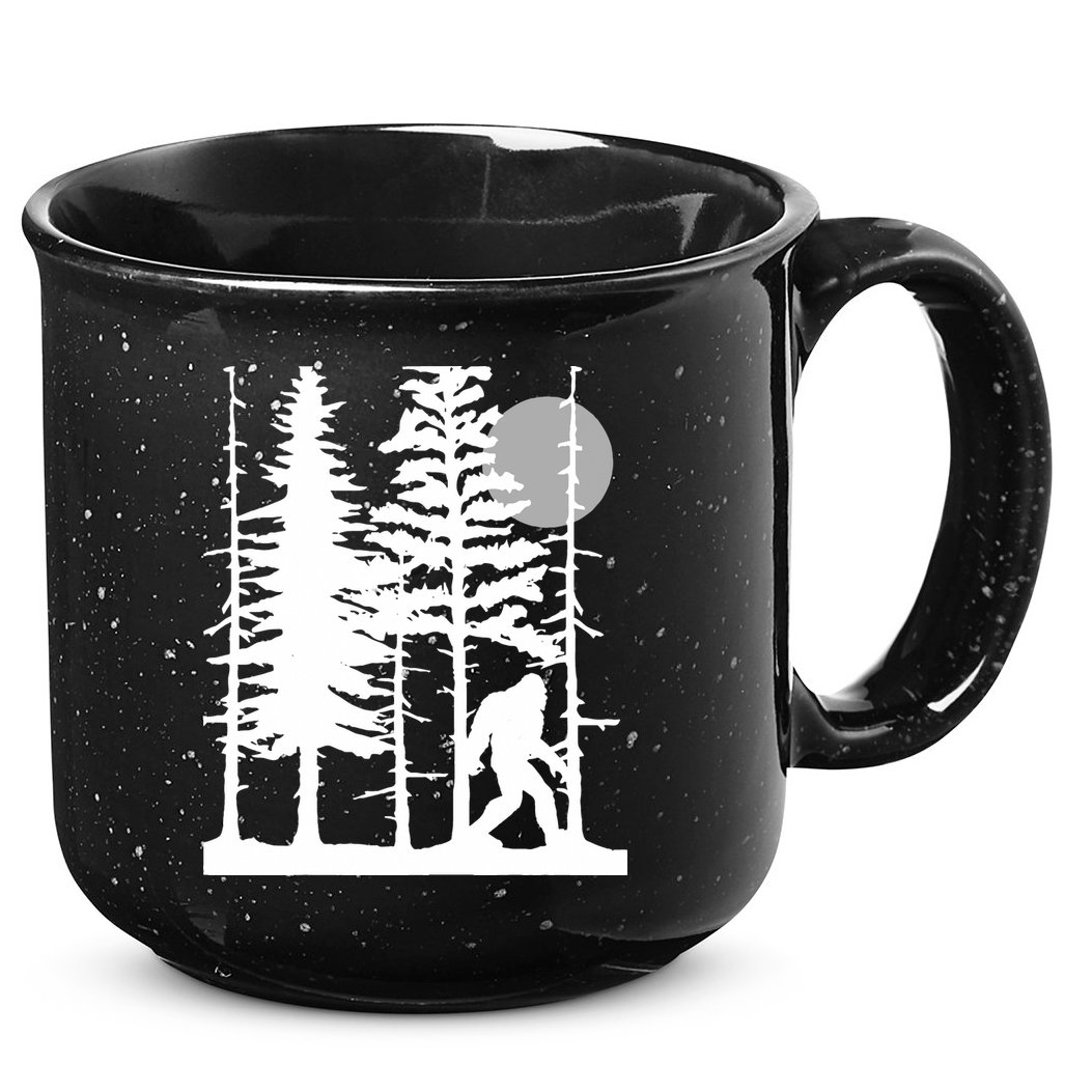 Bigfoot Hiding In Forest For Sasquatch Believers 15oz Campfire Ceramic Mug