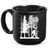 Bigfoot Hiding In Forest For Sasquatch Believers 15oz Campfire Ceramic Mug