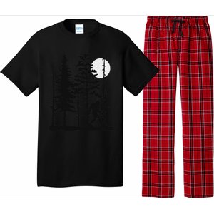 Bigfoot Hiding In Forest For Sasquatch Believers Pajama Set