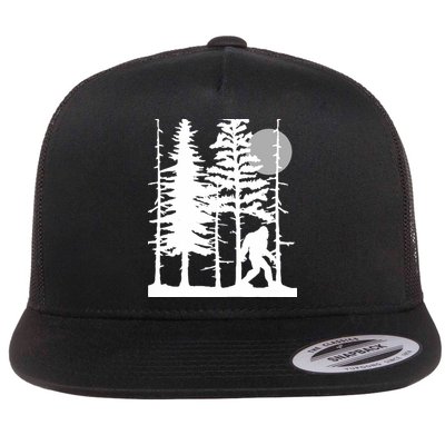 Bigfoot Hiding In Forest For Sasquatch Believers Flatbill Hat