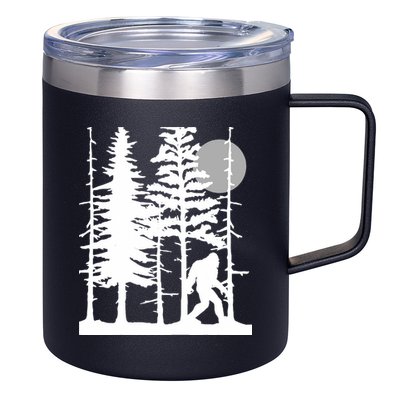 Bigfoot Hiding In Forest For Sasquatch Believers 12oz Stainless Steel Coffee Mug