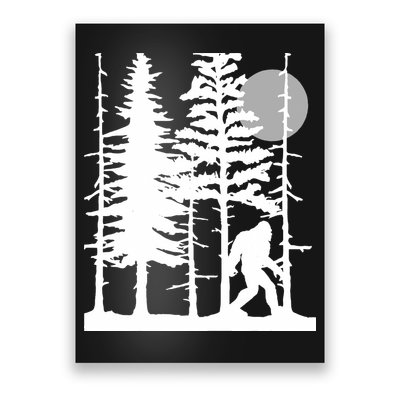 Bigfoot Hiding In Forest For Sasquatch Believers Poster