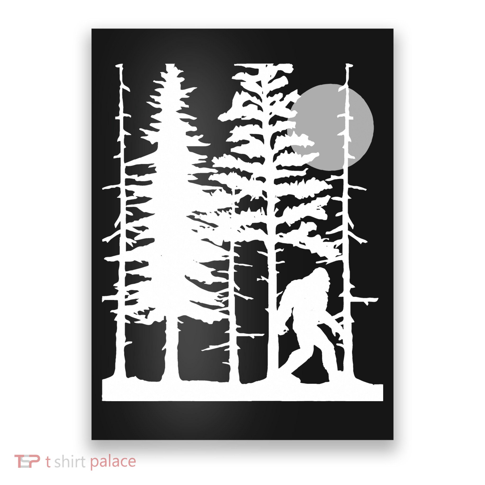 Bigfoot Hiding In Forest For Sasquatch Believers Poster