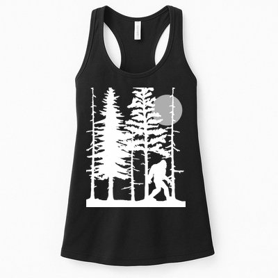 Bigfoot Hiding In Forest For Sasquatch Believers Womens Tank Top