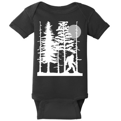 Bigfoot Hiding In Forest For Sasquatch Believers Baby Bodysuit