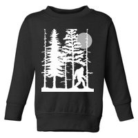 Bigfoot Hiding In Forest For Sasquatch Believers Toddler Sweatshirt