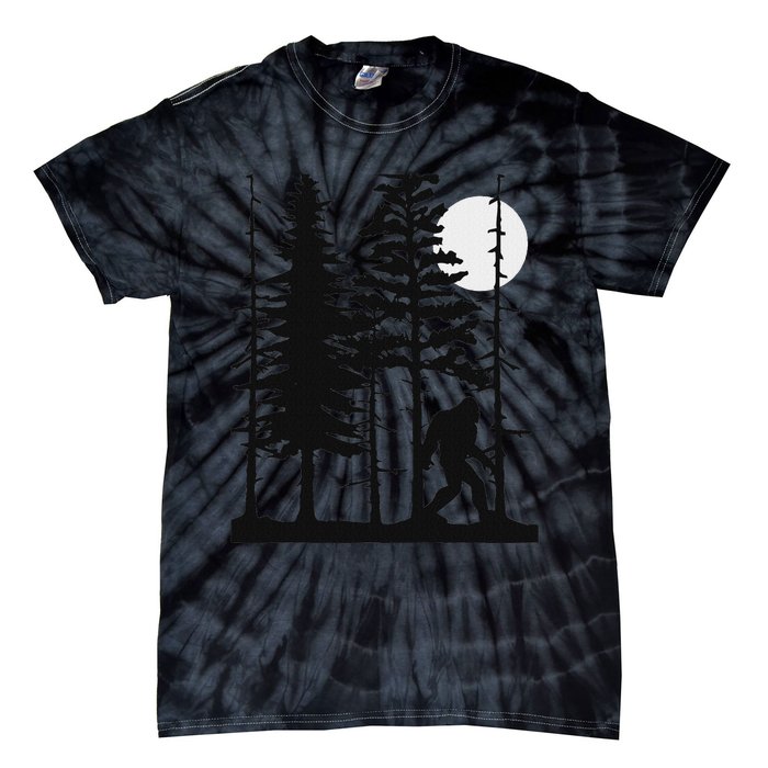 Bigfoot Hiding In Forest For Sasquatch Believers Tie-Dye T-Shirt