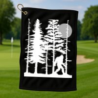 Bigfoot Hiding In Forest For Sasquatch Believers Golf Towel