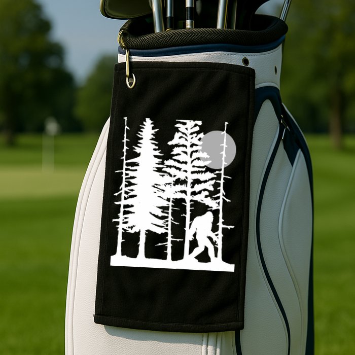 Bigfoot Hiding In Forest For Sasquatch Believers Golf Towel