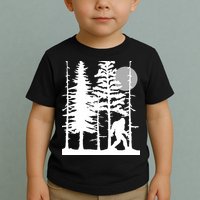 Bigfoot Hiding In Forest For Sasquatch Believers Toddler T-Shirt