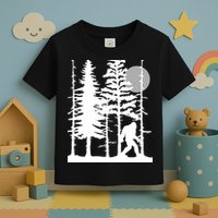 Bigfoot Hiding In Forest For Sasquatch Believers Toddler T-Shirt