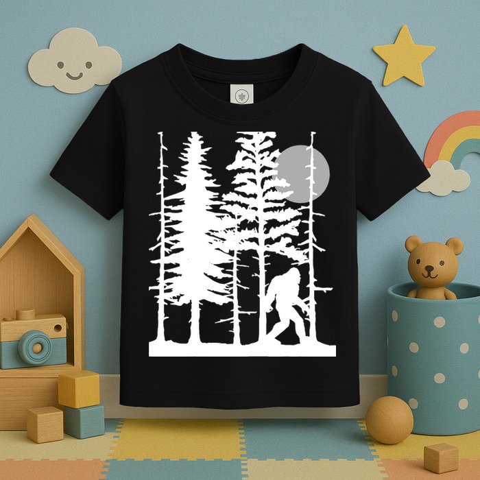 Bigfoot Hiding In Forest For Sasquatch Believers Toddler T-Shirt