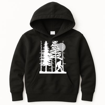Bigfoot Hiding In Forest For Sasquatch Believers Kids Hoodie