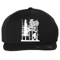 Bigfoot Hiding In Forest For Sasquatch Believers Wool Snapback Cap