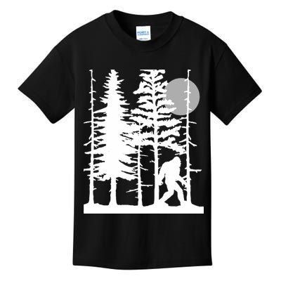 Bigfoot Hiding In Forest For Sasquatch Believers Kids T-Shirt