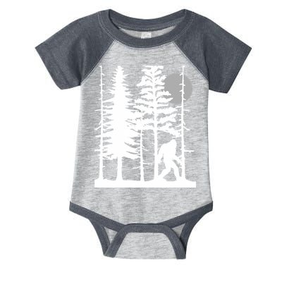 Bigfoot Hiding In Forest For Sasquatch Believers Infant Baby Jersey Bodysuit