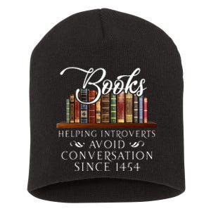 Books Helping Introverts Avoid Conversation Short Acrylic Beanie