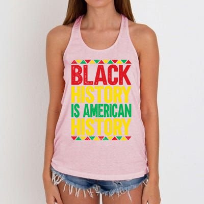 Black History Is American History Meaningful Gift Women's Knotted Racerback Tank